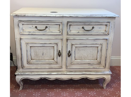 Shabby Chic Distressed Two Drawer Commode