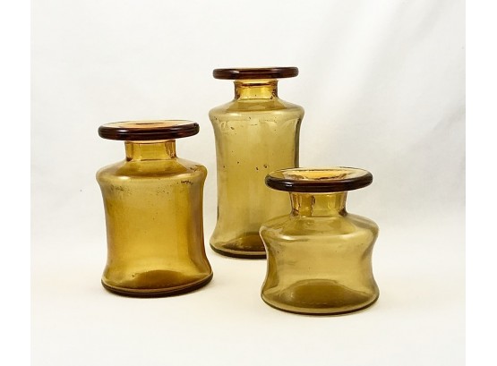 Set Of 3 DANSK Inkwell Vases Designed By Jens Quistgaard
