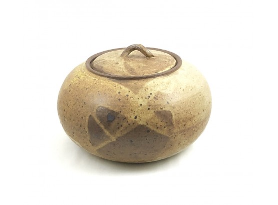 Lidded Pottery Jar By John Allen (Brooks Pottery)