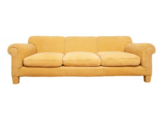 Custom Made Luxurious Three Cushion Chenille Style Sofa