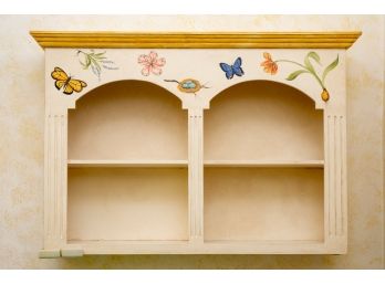 Hand Painted Butterfly Floral Shelf