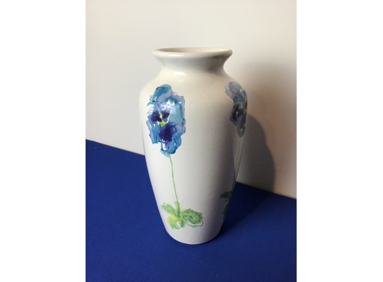 TIFFANY Blue Floral Vase