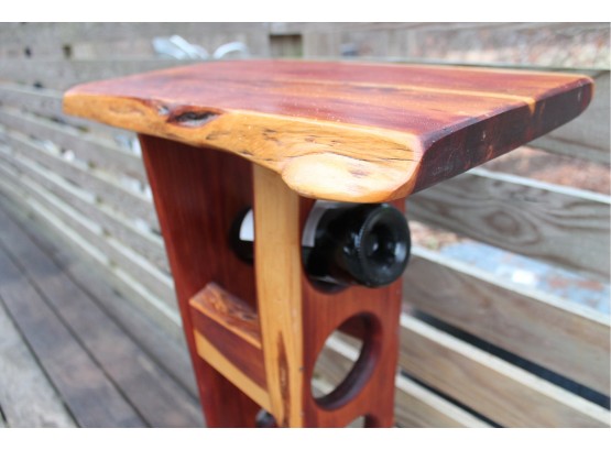 Amazing Beautifully Designed LIVE EDGE Wine Bottle Storage Table! You're Might Not Find This Again