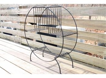 Iconic Mid Century Wrought Iron Magazine Rack! A Real Cool Modern Design!
