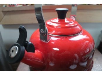 Wonderful Hot Red LE CREUSET Tea Kettle!