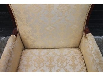 Cool Vintage Parlour Lounge Chair With Amazing Fabric!