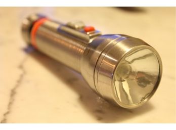 Fantastic SPACE AGE SEARS EXPLORER Mid Century  Flashlight! (What A Great Name!) It Works! 1960's