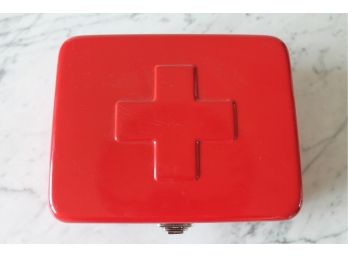 Completely Cool Hot Red Emergency Medical Metal Storage Box