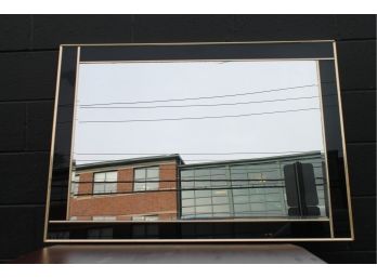 Huge, MEGA COOL Black GLAM 1980's Mirror By Relaible Manufacturing Company, 1983