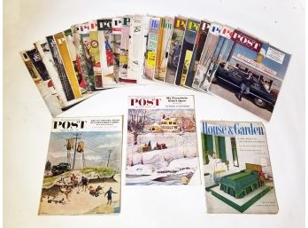 Vintage Saturday Evening Post, House And Garden 1950's-1960's 'G'