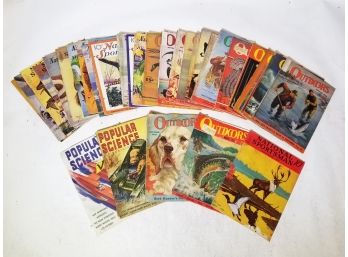 Vintage National Sportsman, Outdoors, Popular Science Magazines 1930's-1940's 'B2'