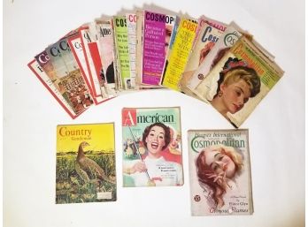 Vintage Magazines 1930's-1950's Cosmopolitan, Country Gentlemen, American 'A'