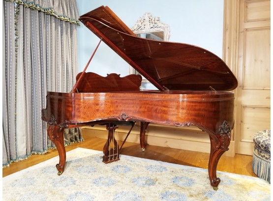 Grained Walnut Baby Grand Piano - Mehlin & Sons, New York
