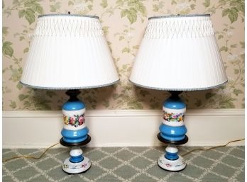 Vintage French Porcelain Lamps