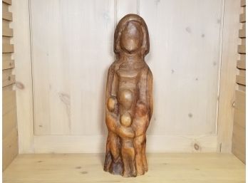 Solid Wood Carving Modern Figural Sculpture
