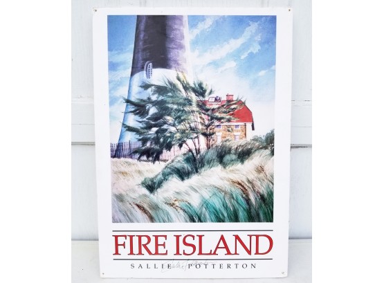 Sallie Potterton - Signed And Mounted Fire Island Lighthouse Print