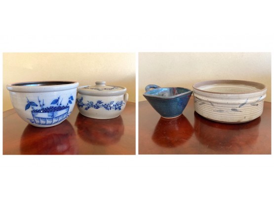 Miscellaneous Stoneware Crock And Bowls