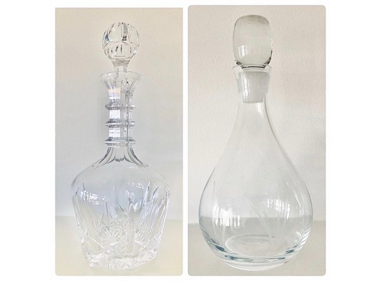 Pair Of Crystal Decanters