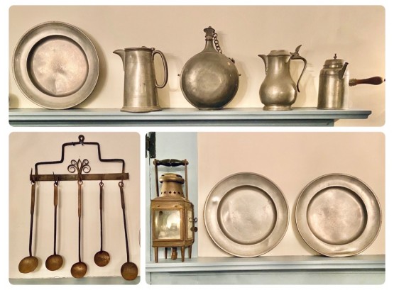 Mixed Vintage And Antique Pewter