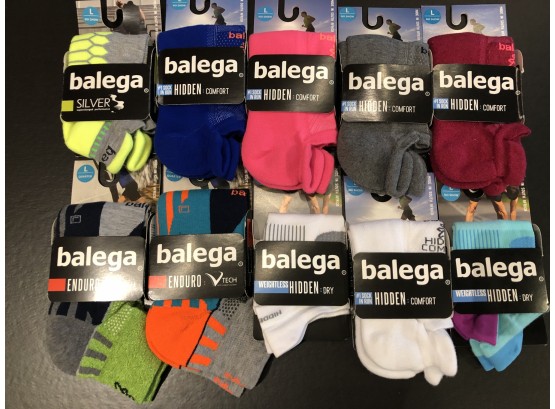 (10) Pairs Of Balega Sox, $134 Retail : (men’s 9.5-11.5)(woman’s Size 11-13)