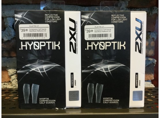 (2) Pairs Of 2XU Human Performance Unisex XS Compression Calf Guards, Retail $80