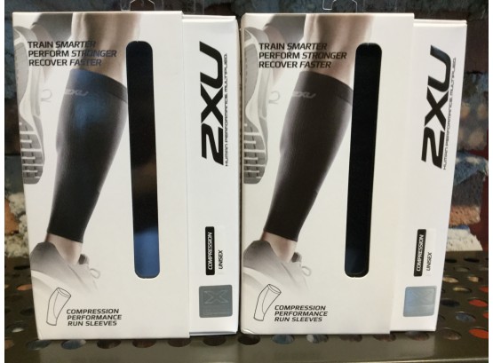 (2) Pairs Of 2XU Human Performance Unisex XS Compression Sleeves , Retail $90