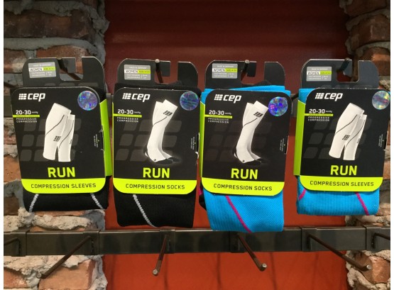 (4) CEP Woman’s Size 4 Compression Socks And Sleeves, $119 Retail