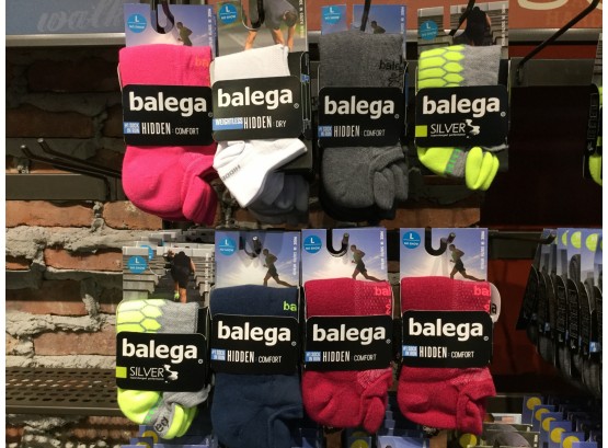 (8) Pairs Of Balega Sox, $108 Retail : (men’s 9.5-11.5)(woman’s Size 11-13)