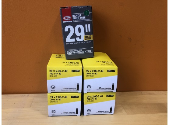 Four Sunlite Utility 29x2.00-2.40 35mm And One Bell 29x2.10-2.25 60mm Inner Tubes, Retail $50 Total