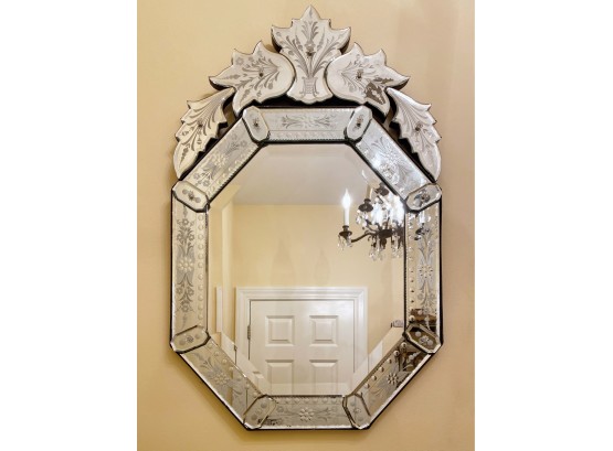 Etched Glass Decorative Mirror