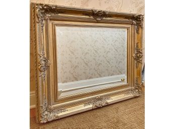 Beveled Mirror In Ornate Gold Frame