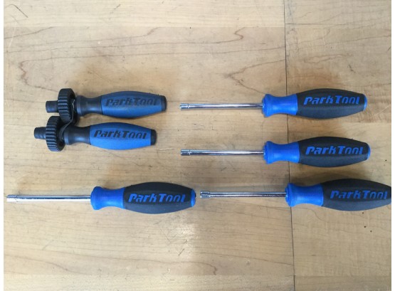 Various Sized Park Tool Hex Spoke Wrenches And Fristion Fit Dummy Pedals, Retail $67