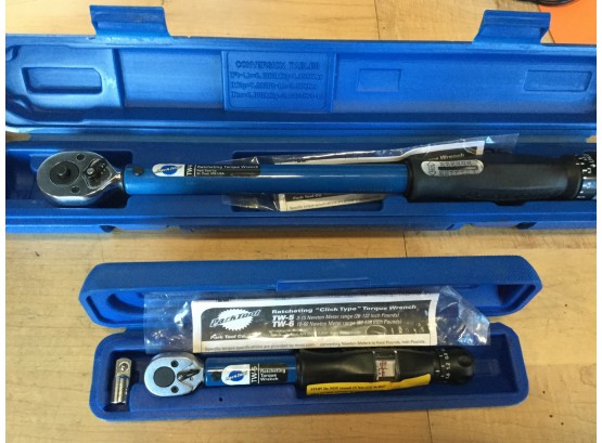 Park Tool Ratcheting Torque Wrenches, TW-5 And TW-6, Retail $234