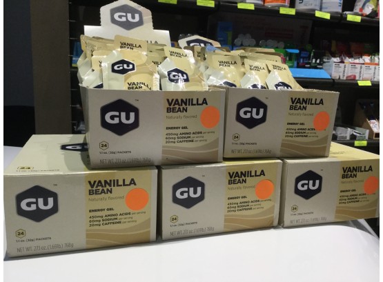 (126) GU Energy Gel Packets, Vanilla Bean, Retail 187.74
