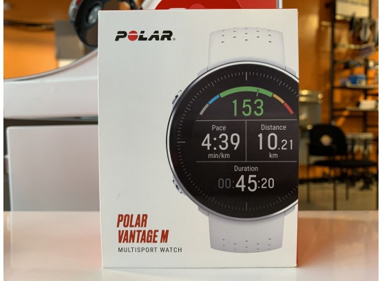 Polar Vantage M GPS  Multi Sport Watch In White, Retail $280