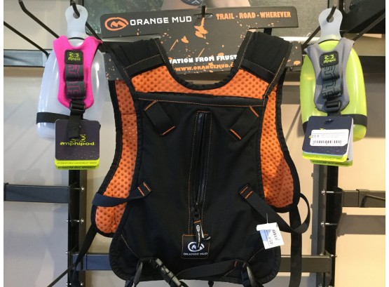 Orange Mud Endurance Vest, (2) AMPOD Hydraform Minimalist 16 Oz, Retail $100