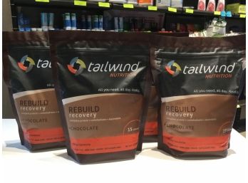 Four Tailwind Nutrition Rebuild Recover Powder Chocolate, Retail 167.96