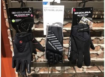 Three Pair Women’s Cool Weather Gloves (Endura And Pearl IZumi) - Size L, Retail $40/$35/$40