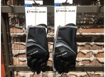 Two Pair Men’s Cool Weather Pearl IZumi Gloves - Size Large, Retail $35 Each