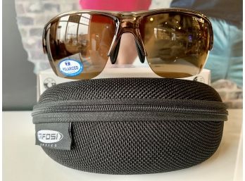 Tifosi Optics Elder Polarized Sunglasses With Case, New In Box, Retail $ 70