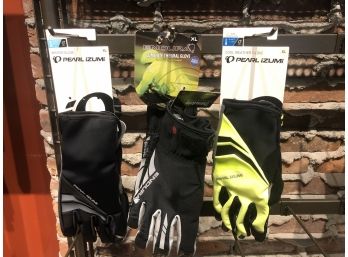Three Pair Men’s Cool Weather/Thermal/Winter Gloves (Endura/Pearl IZumi) - Size XL, Retail $33/$55/$50