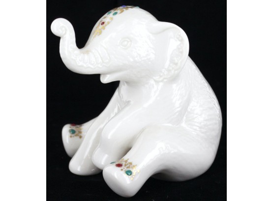 Lenox China Jewels Collection Elephant Trunk Up Lucky Calf