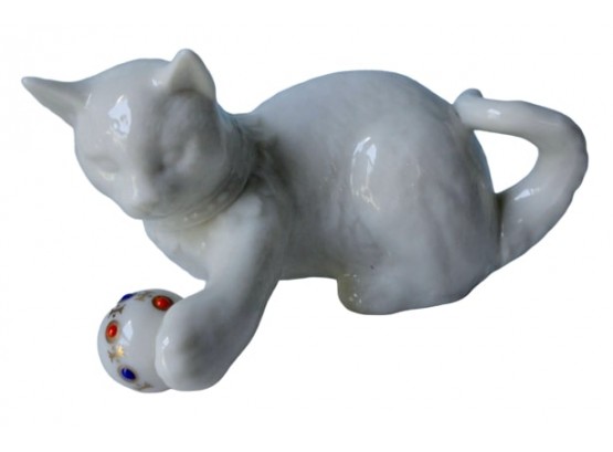 Lenox China Jewels Collection Playful Cat W/ Ball