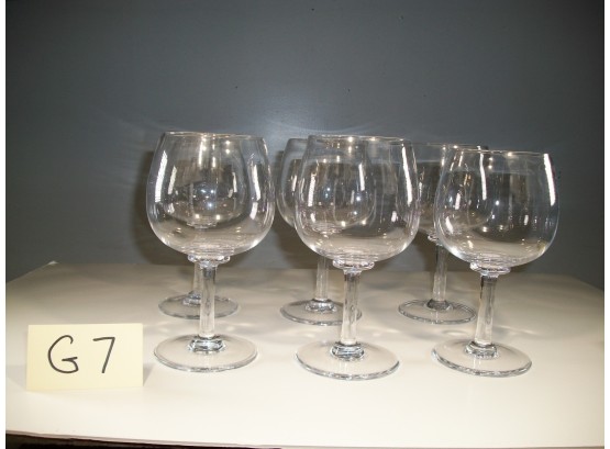 (LOT G7) Group Of Six (6) SIMON PEARCE 8' Wine Glasses / Water Glasses