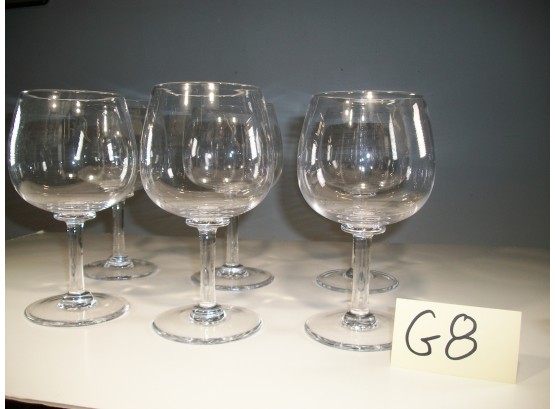 (LOT G8) Group Of 6 (Six) SIMON PEARCE 8' Wine Glasses / Water Glasses