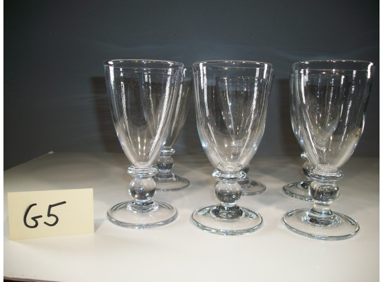 (LOT G5) Group Of Six (6) SIMON PEARCE 8' Water Glasses / Parfait Glasses