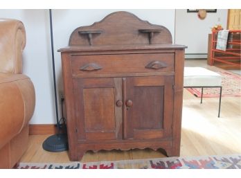 Great Early American Side Cabinet With Drawer