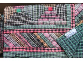 Pair Of  Amazing  VINTAGE PLAID Twin Comforter / Quilts By IMPRESSIONS! YOU CAN'T FIND THESE ON AMAZON!