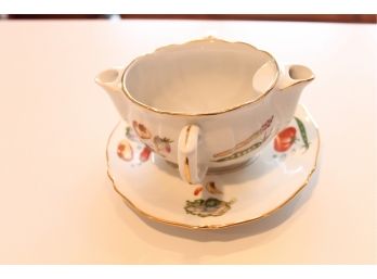 Le Driout 'Le Faune' Fireproof Porcelain Gravy Boat! Made In France
