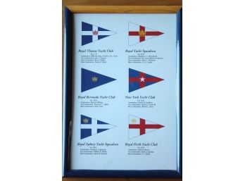 Fantastic Framed Print Of Vintage Yacht Sailing Flags